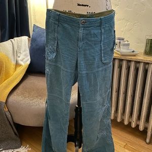 Turquoise Miss Me Corduroy Pants